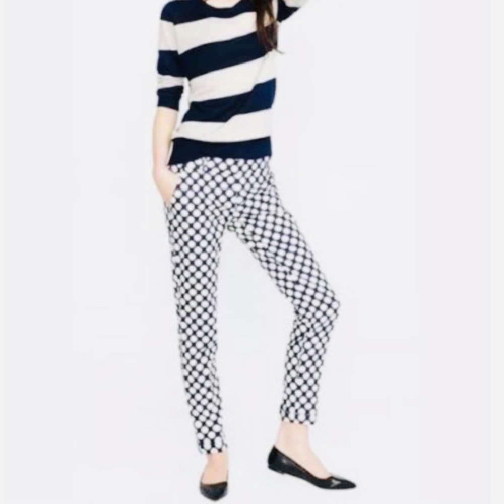 J. Crew Pop Art Polka Dot Cafe Capris. EUC.